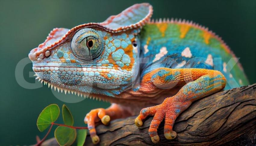 Animal lizard nature multi colored close up generative ai 188544 9072 jpg